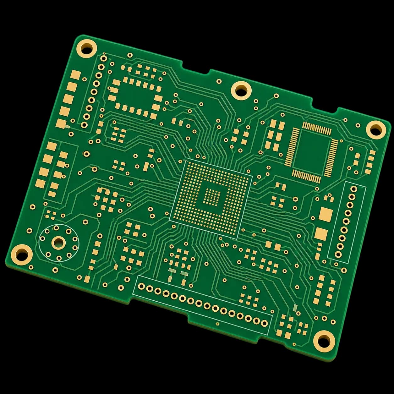 FR-4 PCB bare board render